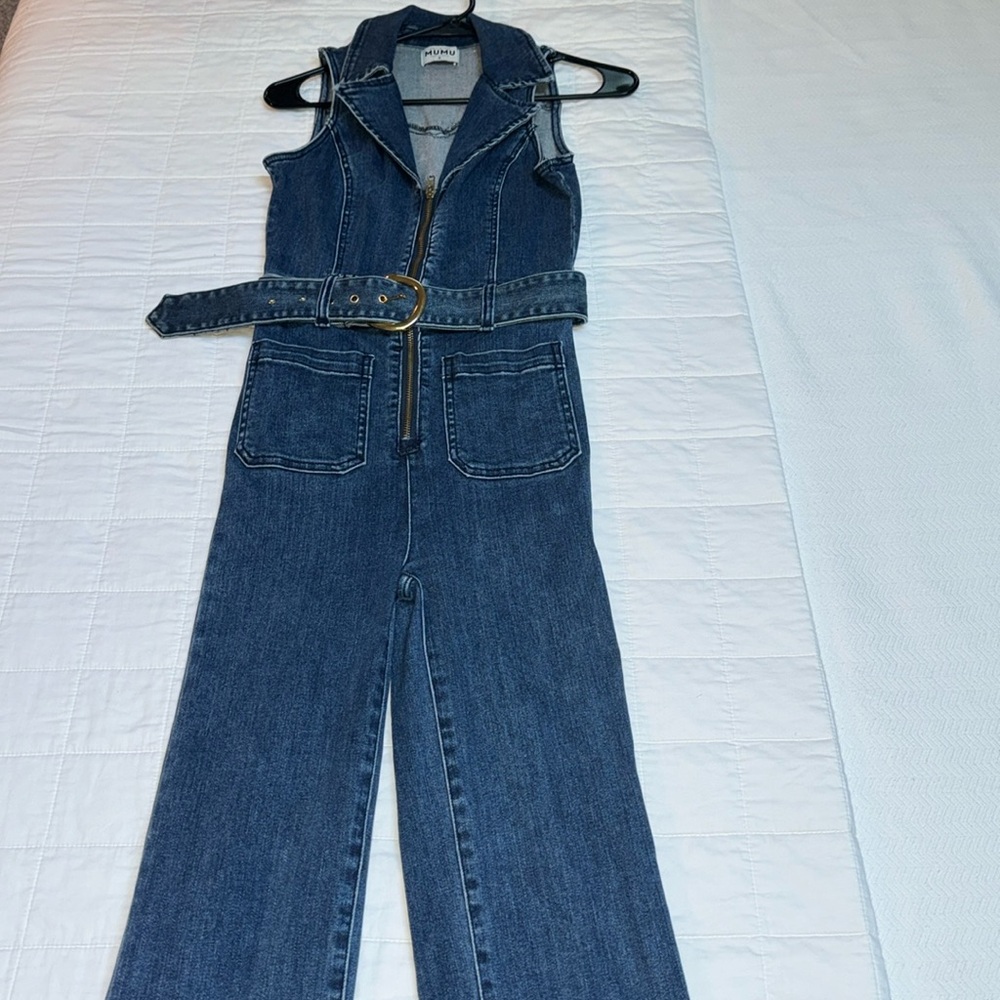 Show Me Your Mumu Jacksonville Cropped Jumpsuit in Lunar Blue